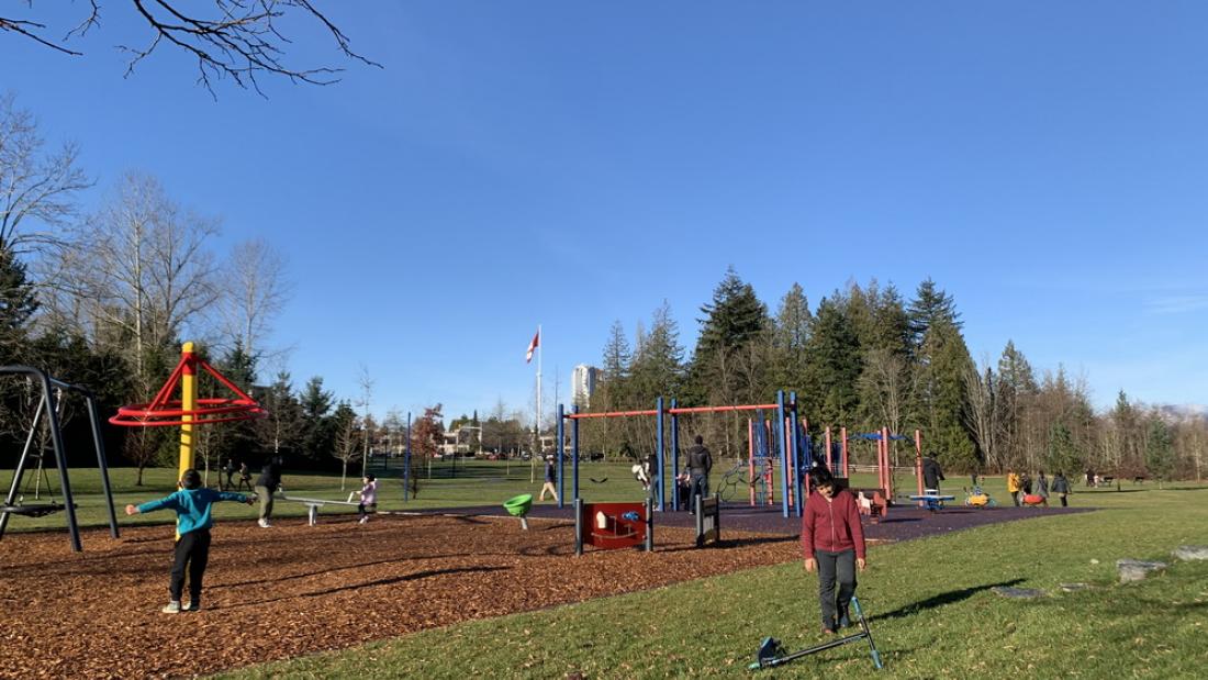 Playground in early spring