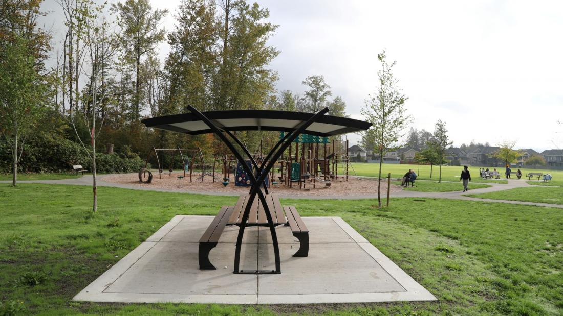 Covered picnic shelter