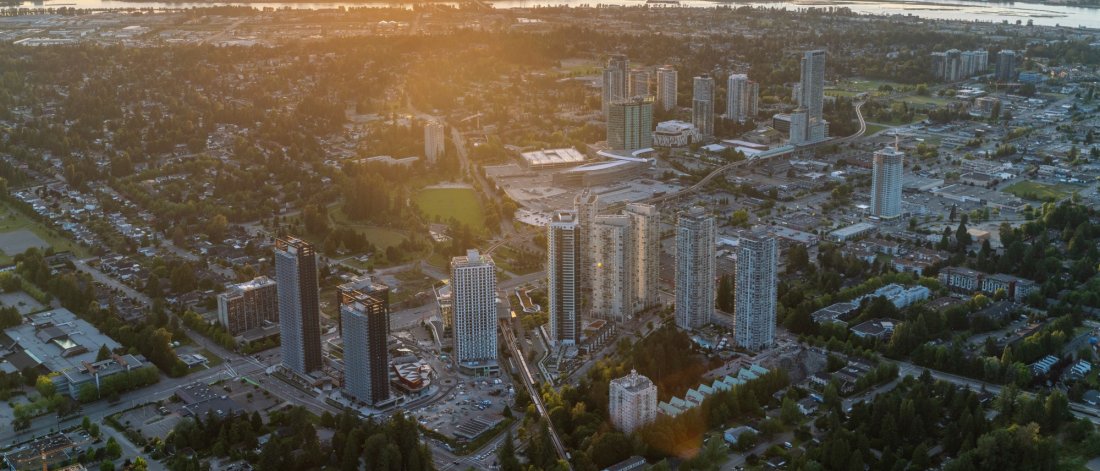 City centre aerial shot